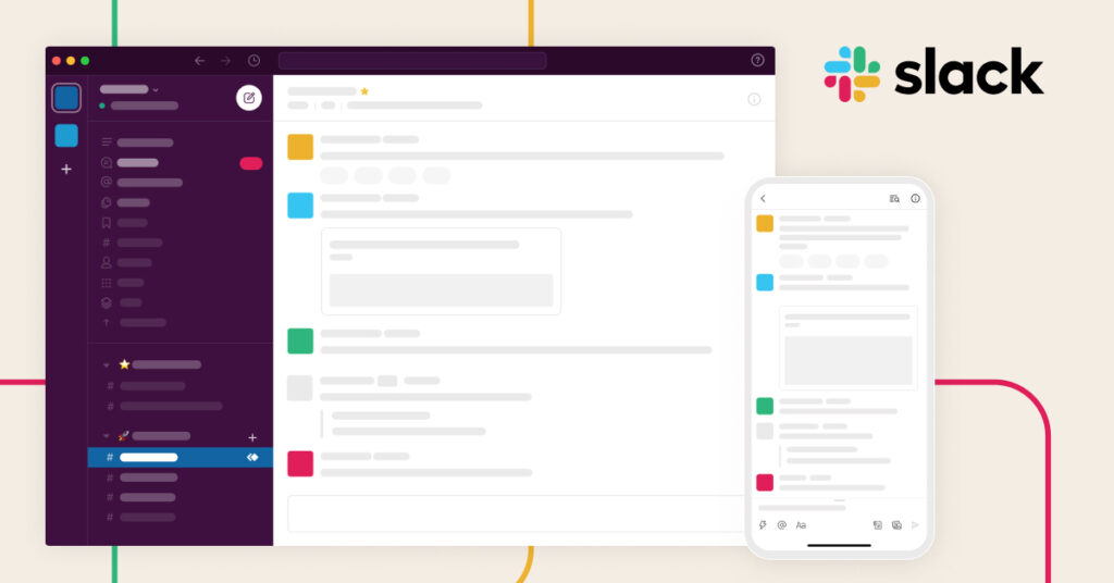 Slack dashboard illustration