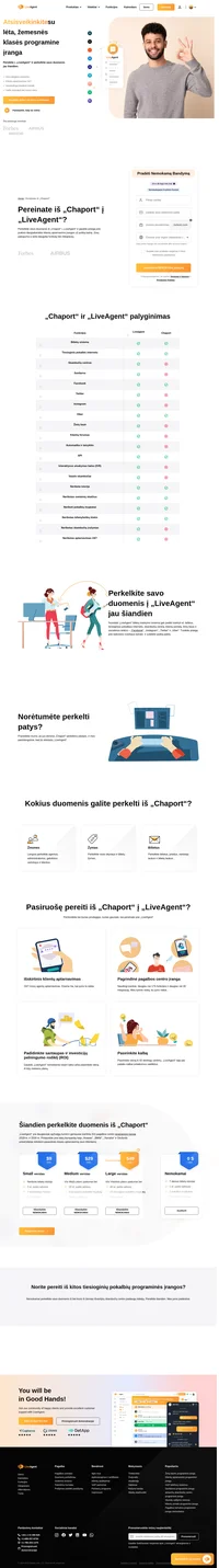 „LiveAgent“ yra pagalbos centro sprendimas, jungiantis kelis kanalus vienoje sąsajoje. Pereikite iš „Chaport“ į „LiveAgent“ ir mėgaukitės teikiamais pranašumais.