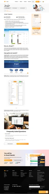 „Drupal“ integracija, skirta „LiveAgent“, leidžia jūsų svetainėje patalpinti tiesioginio pokalbio mygtuką. Greičiau konvertuokite lankytojus ir atsakykite į jų klausimus per bilietų sistemą.