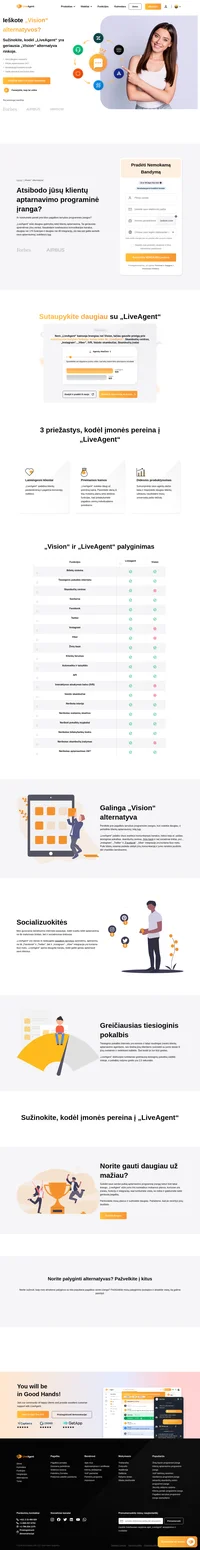 „Liveagent“ siūlo daugiau galimybių teikti klientų aptarnavimą. Tai geriausias sprendimas jūsų verslui. Pasirinkite vieną iš trijų mokamų planų arba atskiras funkcijas.
