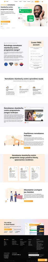 LiveAgent nemokama skambučių centro programinė įranga leidžia jums gauti ir atlikti skambučius jūsų naršyklėje ar mobiliojoje aplikacijoje. Mėgaukitės neribota skambučių įrašų istorija.