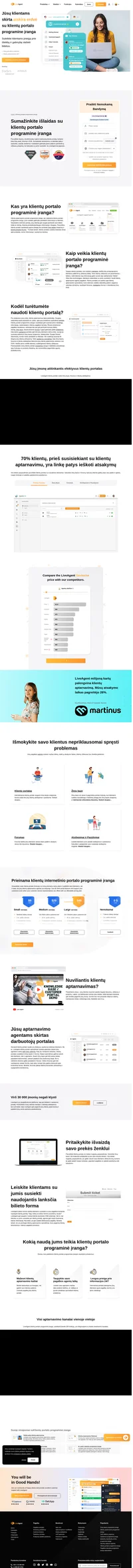 Klientų portalo programinė įranga padidins klientų lojalumą ir pardavimus. Išbandykite LiveAgent 14 dienų nemokamai ir pagerinkite savo klientų aptarnavimą.