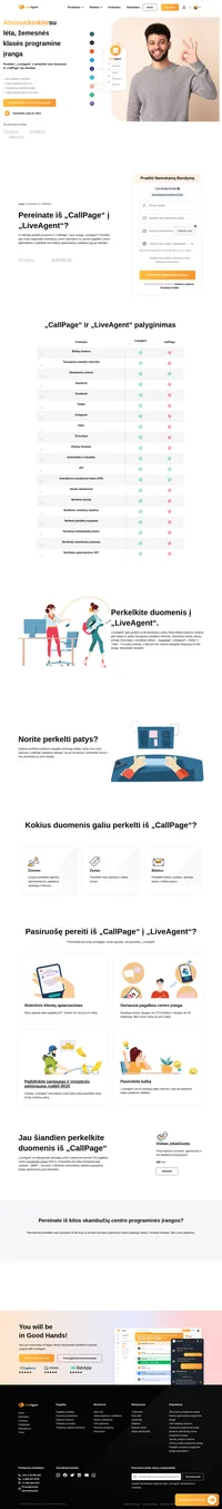 „LiveAgent“ yra pagalbos centro įranga, jungianti kelias platformas vienoje sąsajoje. Pereikite iš „CallPage“ į „LiveAgent“ ir pradėkite gauti naudos savo verslui.