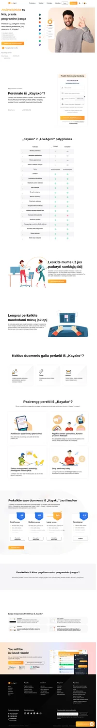 „LiveAgent“ siūlo nemokamą jūsų duomenų perkėlimą iš „Kayako“ į „LiveAgent“. Sužinokite daugiau ir gaukite nemokamą perkėlimą šiandien.