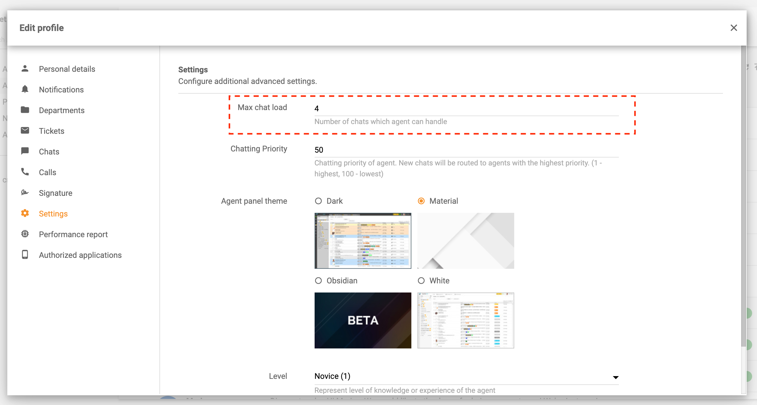 Didžiausia pokalbių eilė agentams „LiveAgent“ sistemoje