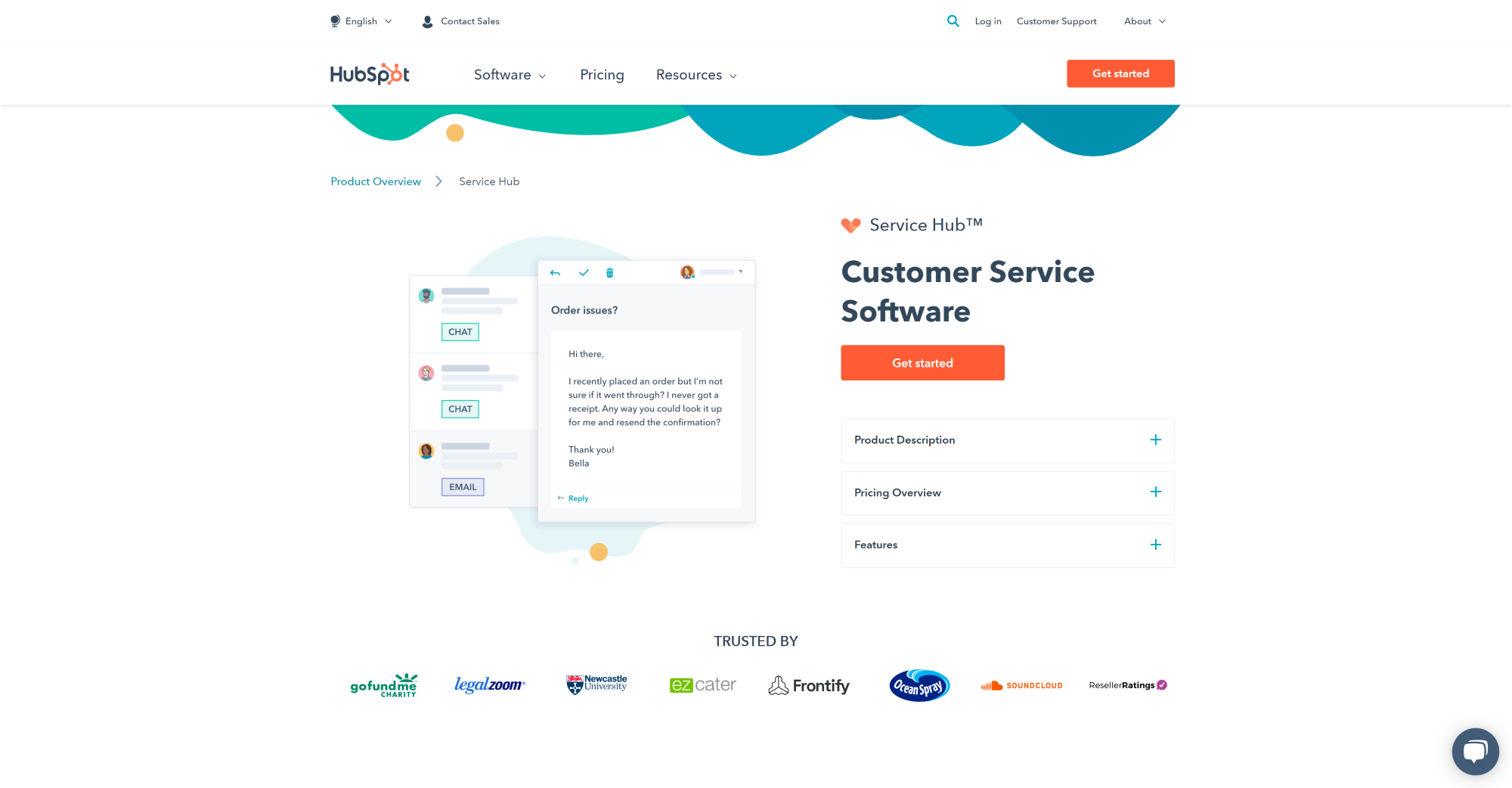 Hubspot Call Center software homepage