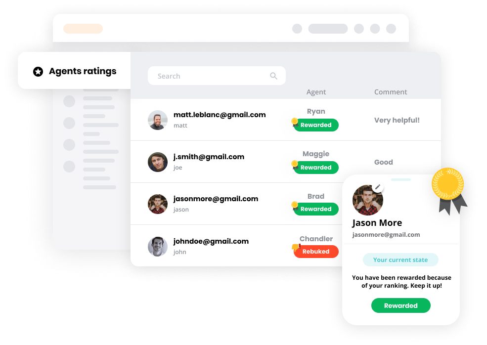 Agentų reitingų funkcija klientų aptarnavimo programinėje įrangoje - „LiveAgent“
