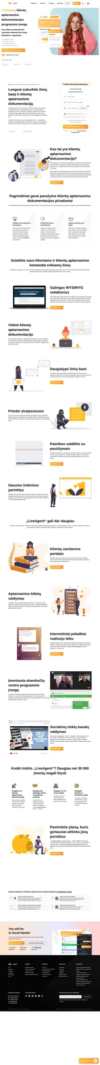 Naudodami „LiveAgent“ klientų aptarnavimo dokumentacijos programinę įrangą, galite lengvai sukurti išsamią žinių bazę su klientų aptarnavimo dokumentacija ir tada jie turės prieigą prie savitarnos.