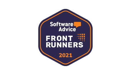 Badge for front runner in real estate CRM software