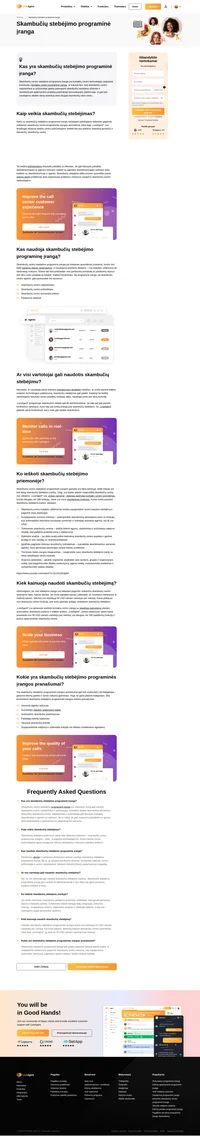 Visapusiška skambučių centro stebėjimo programinė įranga leidžia supaprastinti procesus ir pagerinti skambučių kokybę.