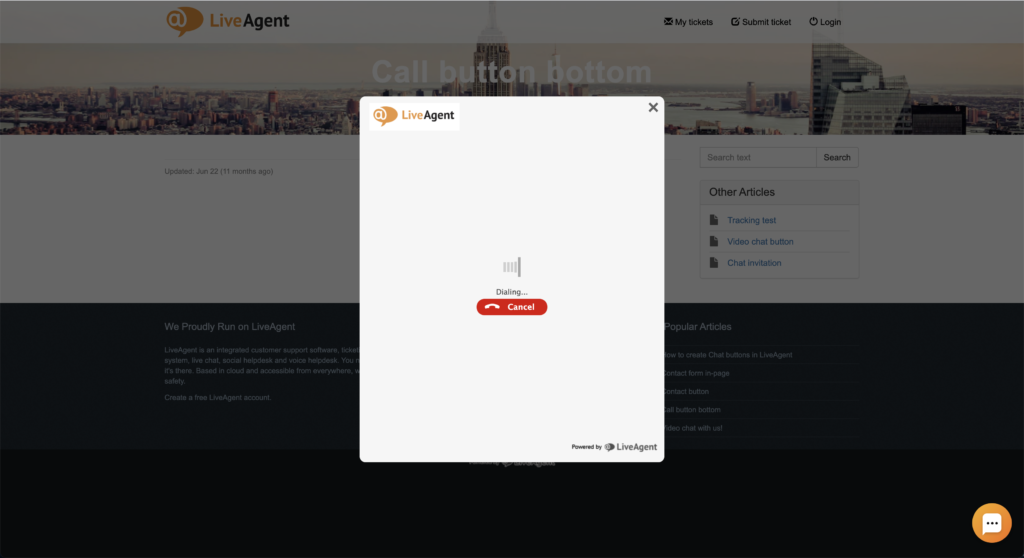 skambutis darbalaukio naršyklėje