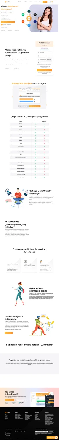 „LiveAgent“ turi daugiau nei 175 funkcijas, daugiau nei 40 integracijų ir puikią kainą. Sužinokite, kodėl turėtumėte pereiti iš „HelpCrunch“ į „LiveAgent“.