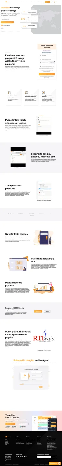 LiveAgent yra naudingas daugelyje pramonės segmentų. Apskaita ir teisė yra viena iš jų. Išbandykite LiveAgent šiandien ir pamatykite privalumus.