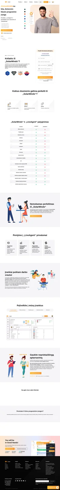 Svarstote perėjimą iš „SolarWinds“ į kitą platformą? Išbandykite „LiveAgent“ nemokamai ir pradėkite naudoti naują pagalbos tarnybos programinę įrangą.