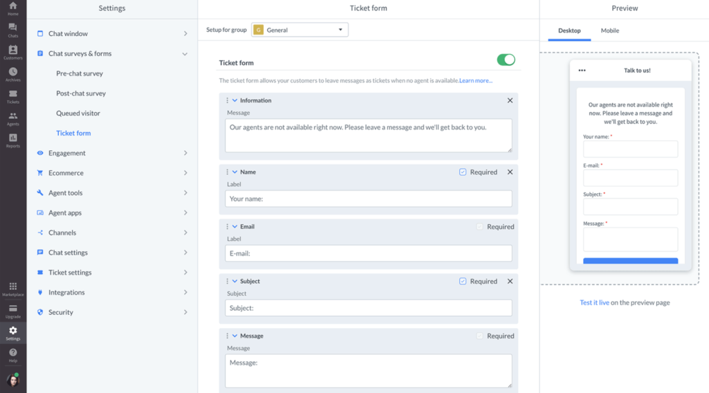 „LiveAgent“ omnikanalė apžvalga
