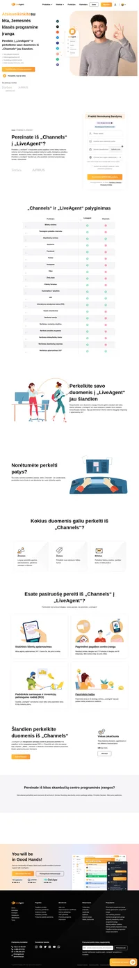 Ar norite pereiti iš „Channels“ prie kitos programinės įrangos? Apsvarstykite „LiveAgent“ kaip alternatyvą. Perkelkite savo duomenis jau dabar.