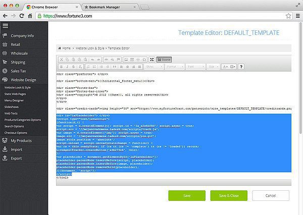 fortune3-liveagent-integration fortune3 LiveAgent integration