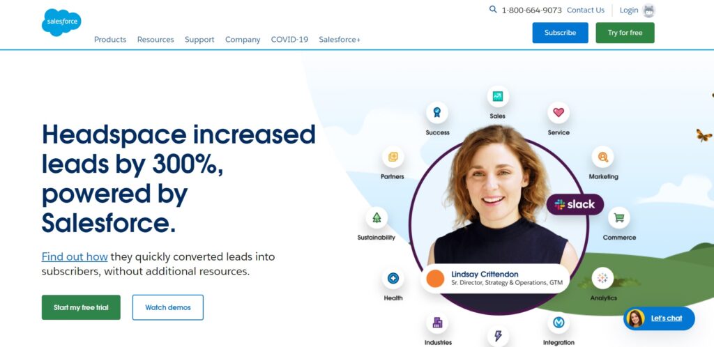 Salesforce homepage