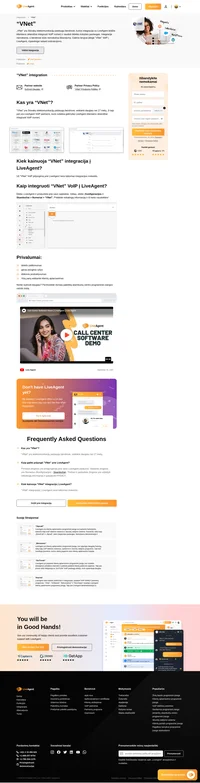 "VNet" yra telekomunikacijų paslaugų bendrovė, veikianti daugiau nei 17 metų. Sužinokite daugiau apie "VNet" integraciją į LiveAgent ir jos naudas.
