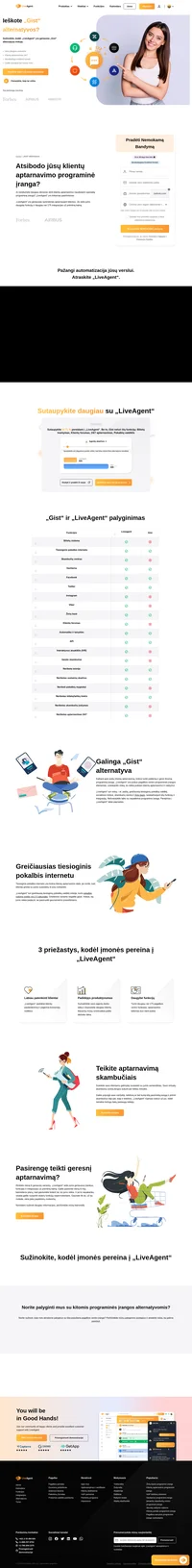 Ieškote kitokio sprendimo nei „Gist“? Pažvelkite į „LiveAgent“ ir sužinokite apie jo privalumus. Pradėkite nemokamą bandomąją versiją šiandien ir suteikite geresnį aptarnavimą.