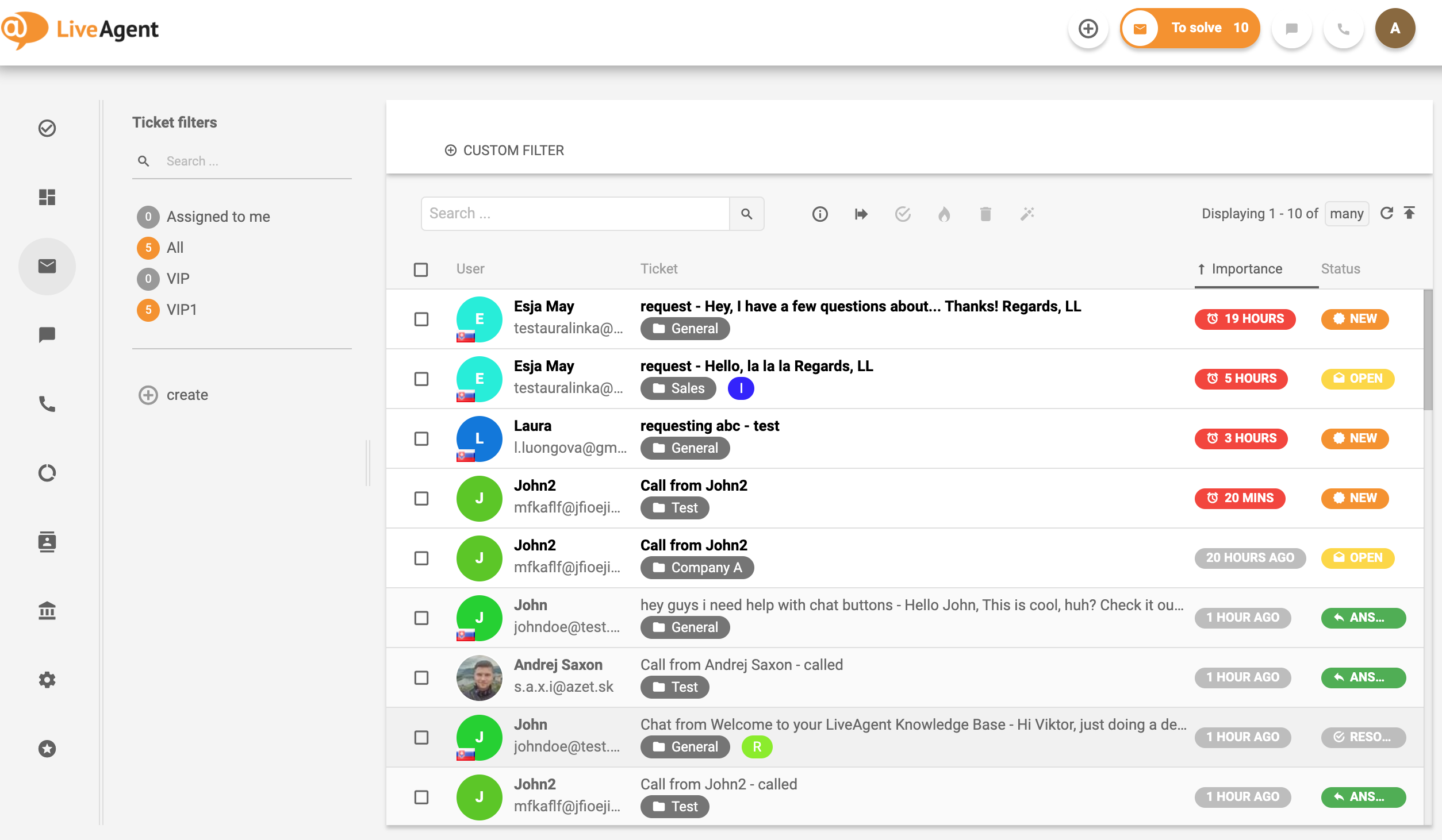 LiveAgent-Ticket-statuses